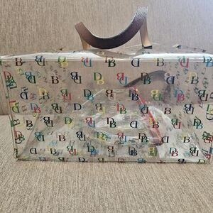 Dooney & Bourke Transparent Multicolor Logo Cosmetic Case